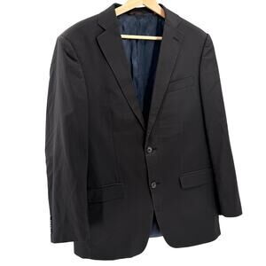 Michael Kors Charcoal Gray 100% Wool Pinstripe Sharp Tailored Blazer Jacket